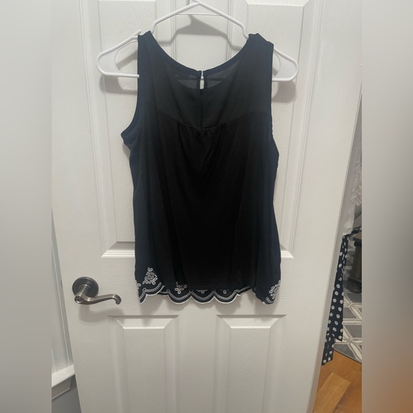Loft sleeveless top xsmall black and white - Picture 6 of 12